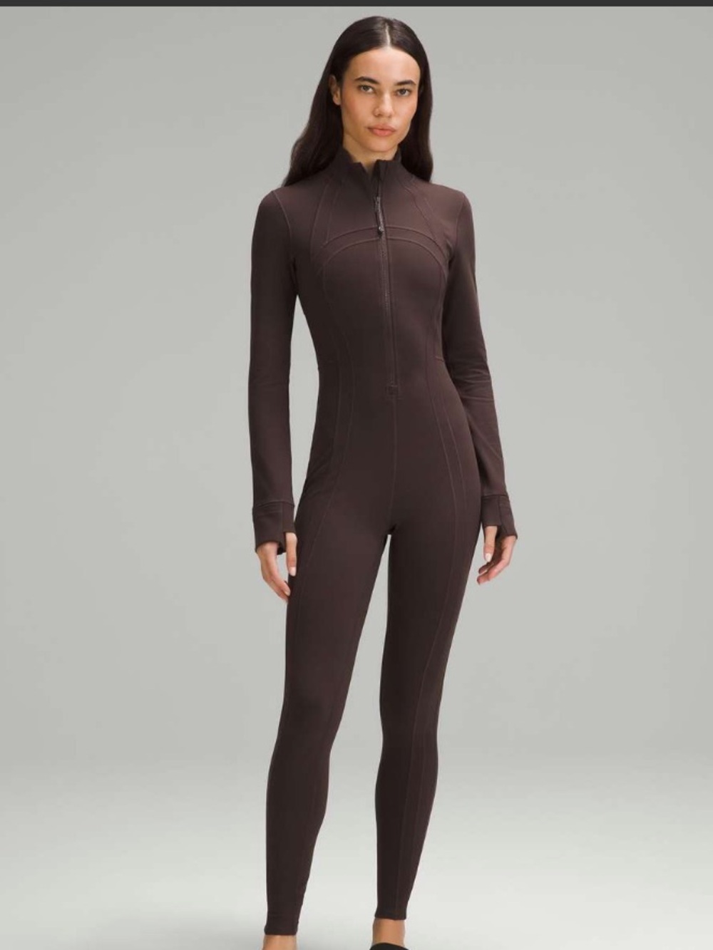 LULULEMON DEFINE JUMPSUIT LUON SZ 10 28” INSEAM ESPRESSO LW1EKZS